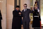 Prabowo disambut hangat Presiden Macron di Istana Elysee