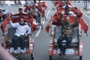 100 &nbsp;pembecak Pacitan terima bantuan becak listrik dari Presiden RI
