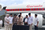 Pesawat Garuda Indonesia di Asrama Haji penghormatan Presiden Prabowo untuk rakyat Aceh