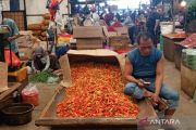 Harga cabai di Pasar Induk Kramat Jati sempat melonjak jelang Ramadhan