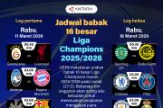 Jadwal babak 16 besar Liga Champions 2025/2026