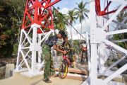 Jembatan gantung selesai dibangun TNI-AD pascabencana di Padang