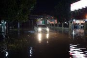 Banjir di Kota Bandarlampung akibat hujan deras