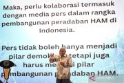 Menteri Pigai mendorong pers jadi pilar pembangunan peradaban HAM
