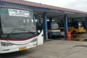 Puncak arus mudik di Terminal Bus Mandala Lebak pada H-3 Lebaran&nbsp;