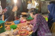 Jelang Lebaran, harga ayam di Pasar Tomang naik