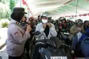 Arus balik pemudik sepeda motor di Pelabuhan Bakauheni