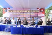 Polda Riau musnahkan 22,53 kg heroin, 3,9 kg sabu-sabu, ekstasi dan ganja