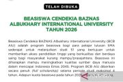 Baznas buka pendaftaran beasiswa S1 di AIU Malaysia hingga 30 April