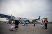 Jamaah calon haji tiba di Asrama Haji Palembang