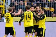 Borussia Dortmund  menang 3-2 atas Frankfurt