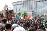 Ribuan massa demo di Kaltim, aksi berlangsung kondusif