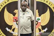 Konferensi pers Menteri HAM terkait isu terkini
