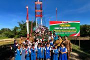 Ribuan Jiwa Gunakan Jembatan Perintis Garuda Desa Sajau Hilir