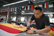Pabrik tekstil China sibuk memproduksi bendera menjelang perhelatan Piala Dunia 2026