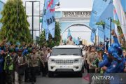 Presiden Prabowo tiba di Nganjuk untuk resmikan Museum Marsinah