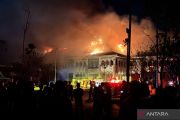 Kantor Bupati Bulungan Terbakar, Petugas Damkar Terkena Pecahan Kaca