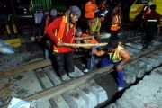 Perbaikan geometri jalur kereta api di Tulungagung
