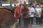 Bupati OKU serahkan sapi kurban Presiden Prabowo ke warga Muara Jaya