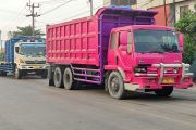 Polda Banten tindak tegas truk pelanggar pembatasan di jalur arteri