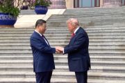 Presiden Xi gelar seremoni penyambutan Donald Trump di Beijing