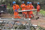 PLN selesaikan fondasi tower emergency untuk pemulihan listrik Sumut