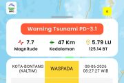 Kota Tarakan berstatus waspada pascagempa magnitudo 7,7