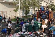 Warga Rusun Pesakih Jakbar gotong royong angkut 24 ton sampah