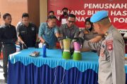 Polda Sumsel musnahkan barang bukti narkoba sabu 2,97 kilogram