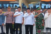 Pemkab Inhu sambut jemaah haji di halaman kantor bupati Pematang Reba