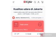 Kualitas udara Jakarta tercatat tak sehat Sabtu pagi