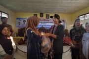 Bupati Dharmasraya salurkan bantuan ibu hamil dan menyusui di Timpeh