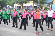 Polda Jambi gelar olahraga bersama TNI - Polri dan masyarakat menuju hari Bhayangkara Ke-80