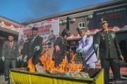 Pemusnahan barang bukti hasil operasi cipta kondisi di Ternate