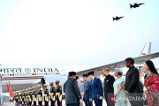 Tiga F-16 dan dua Sukhoi TNI AU kawal pesawat PM Modi di Jakarta