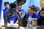 Warga binaan Rutan Temanggung mengikuti pelatihan barista