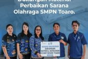 Poso Energy beri dukungan material untuk perbaikan sarana olahraga di SMP Negeri Toaro