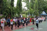 Jaga kebugaran dan perkuat kebersamaan, Kanwil Kemenkum Riau gelar senam pagi bersama