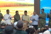 Prabowo pimpin panen raya program ketahanan pangan di Malang