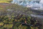 Manggala Agni lakukan pemadaman lanjutan karhutla di empat lokasi Sumsel