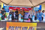 Polres Kolaka musnahkan barang bukti 2,5 kg sabu periode Januari-Juli