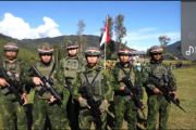 Prajurit TNI Koops Habema kibarkan Merah Putih di Distrik Ugimba