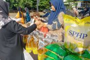 Ibu-ibu terbantu Gerakan Pangan Murah Pemkot Tanjungpinang