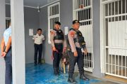 Lapas Bandarlampung gandeng K9 Polda Lampung razia narkoba di blok hunian