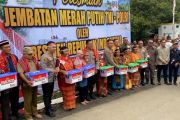 Polda Sumut resmikan Jembatan Merah Putih di Deli Serdang