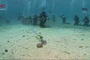 Puluhan penyelam gelar upacara bendera di bawah laut Jayapura
