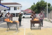 Kejari Natuna musnahkan barang bukti dari 14 perkara kejahatan