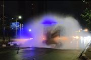 Polres Jakbar terjunkan kendaraan "water canon" siram jalan protokol