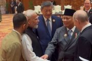 Prabowo berbincang hangat dengan Modi, Putin dan Xi Jinping di KTT BRICS India