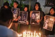 Jurnalis Sultra lantunkan doa untuk pewarta yang hilang kontak di Selat Sunda